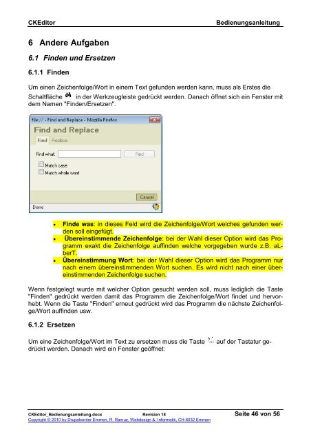 Bedienungsanleitung CKEditor - Seniorweb.ch