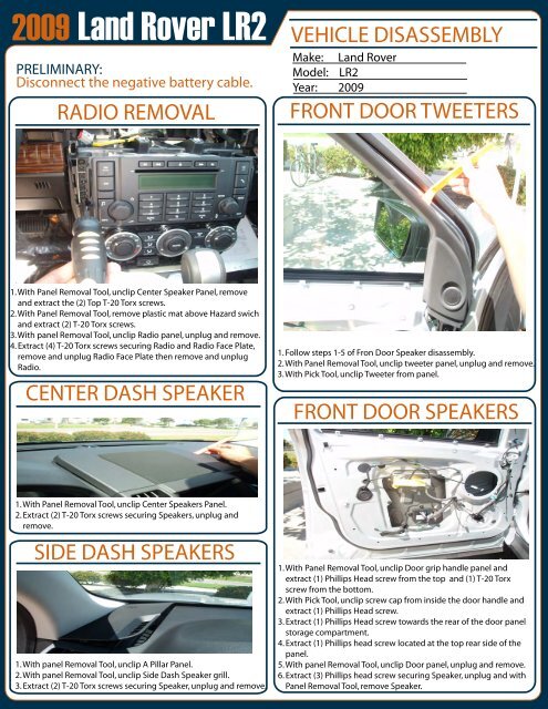 2009 Land Rover LR2 AE Page 1 - Scosche