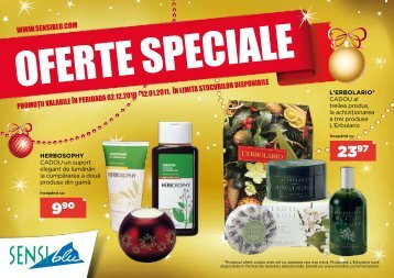 OFERTE spEcialE - Sensiblu