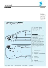 Aufrüstung der D 3 W Z im OPEL Omega 2,0 DI zur Standheizung