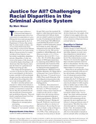 Justice for All? Challenging Racial Disparities - The Sentencing ...