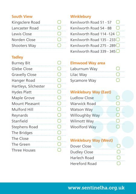 Parking and garages - Sentinel Housing Association