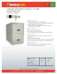 Product Spec Sheet - PDF - SentryÂ® Safe