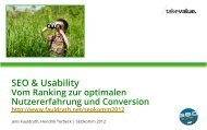 SEO & Usability: Vom Ranking zur optimalen ... - SEOkomm