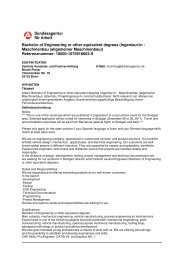Bachelor of Engineering or other equivalent degrees (Ingenieur/in ...