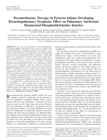 Dexamethasone Therapy in Preterm Infants Developing ... - sepeap
