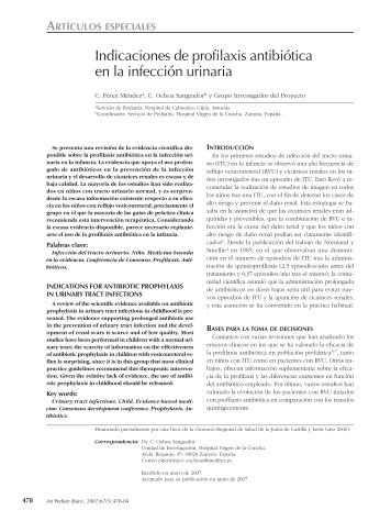 Indicaciones de profilaxis antibiÃ³tica en la infecciÃ³n ... - sepeap