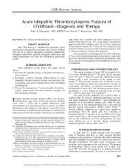 Acute Idiopathic Thrombocytopenic Purpura of Childhood ... - sepeap