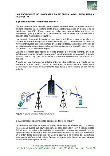 las radiaciones no ionizantes en telefonÃ­a mÃ³vil: preguntas y ... - SEPR