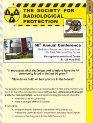 THE SOCIETY FOR RADIOLOGICAL PROTECTION - SEPR