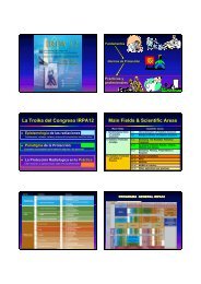 La Troika del Congreso IRPA12 Main Fields & Scientific Areas - SEPR