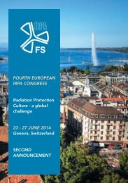 FoURtH EURoPEAn IRPA CongRESS Radiation Protection ... - SEPR