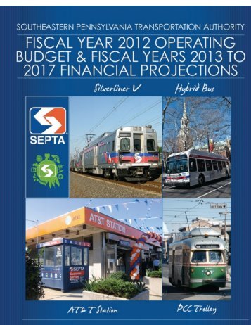 FY 2012 Operating Budget and FY 2013-2017 Financial ... - Septa