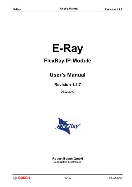 E Ray Ip Technical Information Pdf 3 10 Mb Bosch