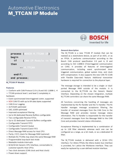 M_TTCAN - Technical Information - Bosch Semiconductors and ...