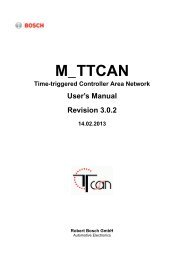 M_TTCAN - User Manual - Bosch Semiconductors and Sensors