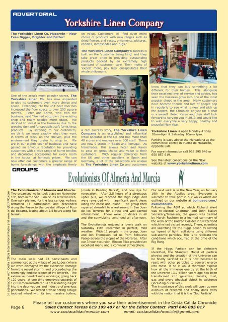 January 2013 - Costa Calida Chronicle