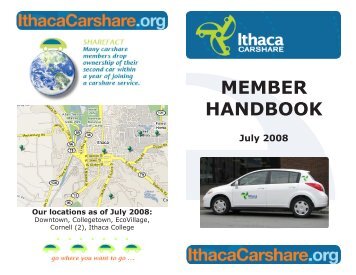 MEMBER HANDBOOK - Ithaca Carshare