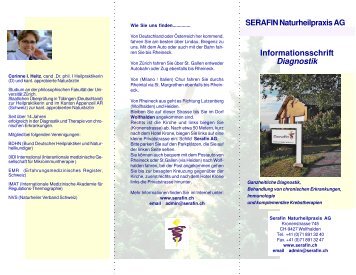 Flyer Diagnostik - Serafin Naturheilpraxis AG