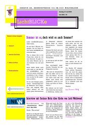 LichtBLICKe 3. Quartal 2004 - Serafin Naturheilpraxis AG