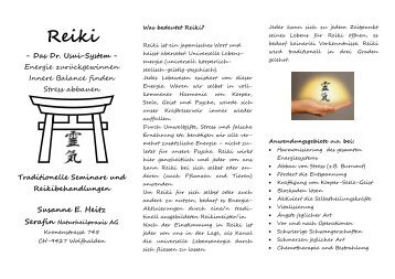 Flyer Reiki - Serafin Naturheilpraxis AG