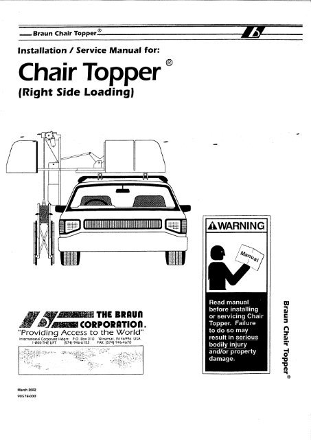 Chair Topper ® - Braun Corporation