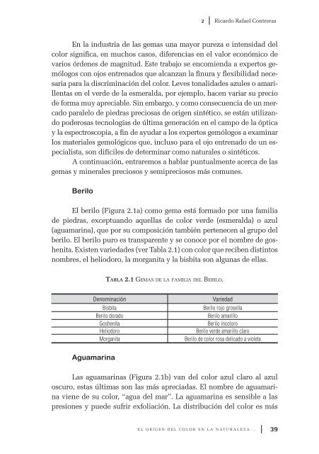 El origen del color en la naturaleza. Una introducción a la química ...