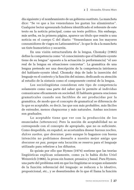 Textos sociolingüísticos - Universidad de Los Andes