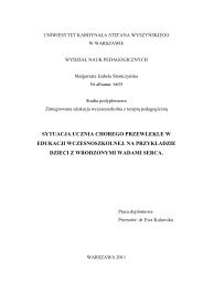 Sytuacja ucznia chorego przewlekle w edukacji wczesnoszkolnej