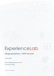 ExperienceLab - Design guidelines | WAP services (January ... - Serco