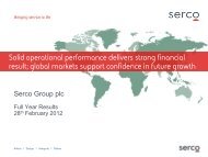 Serco Group plc Full Year Results 2011 (28 February 2012)