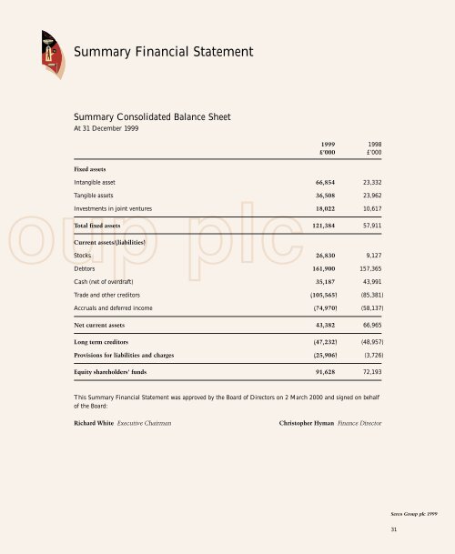 Serco Gropu plc Annual Review and Summary Financial Statement ...