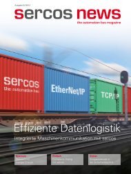 Effiziente Datenlogistik - sercos