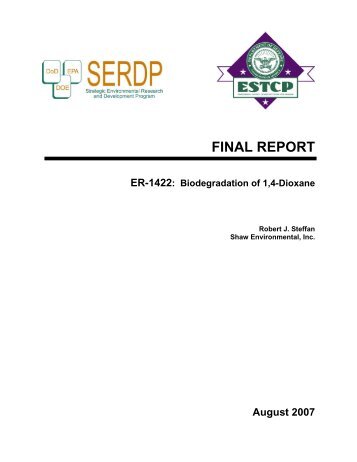 ER-1422: Biodegradation of 1, 4-Dioxane