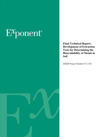 Final Report - Strategic Environmental Research and Development ...