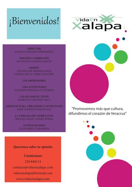 Revista Cultural Vida En Xalapa Edición Nº 5 Julio 2014