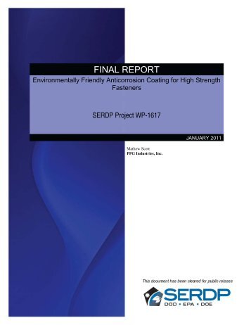 Final Report - Strategic Environmental Research and Development ...