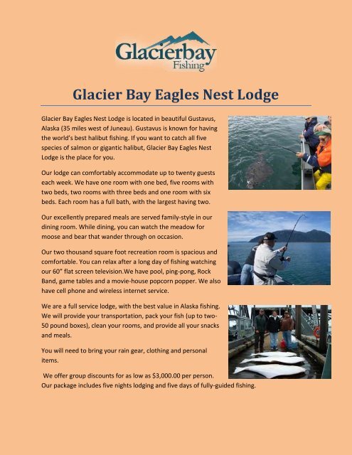 Glacier Bay Eagles Nest Lodge