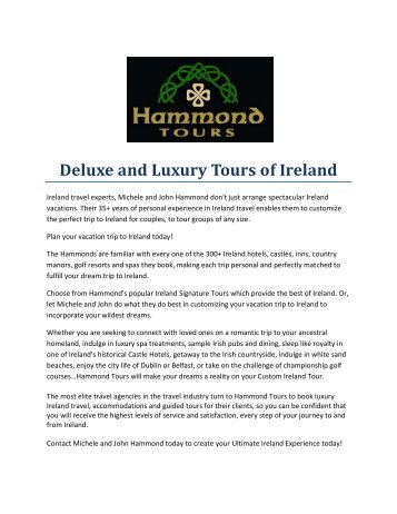 Deluxe and Luxury Tours of Ireland