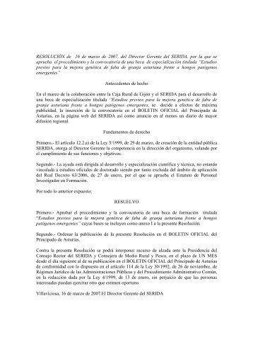 descargar resoluciÃ³n en formato pdf - Servicio Regional de ...