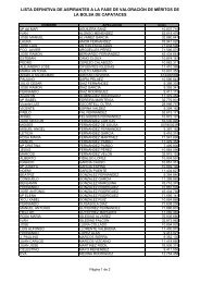 Lista definitiva de aspirantes incluidos en la bolsa