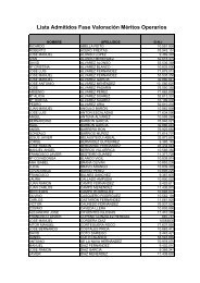 Lista Admitidos a Proceso ValoraciÃ³n MÃ©ritos Operarios