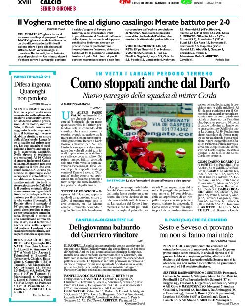 10/03/2008 Campionato 27a Giornata: Girone B - serie d news