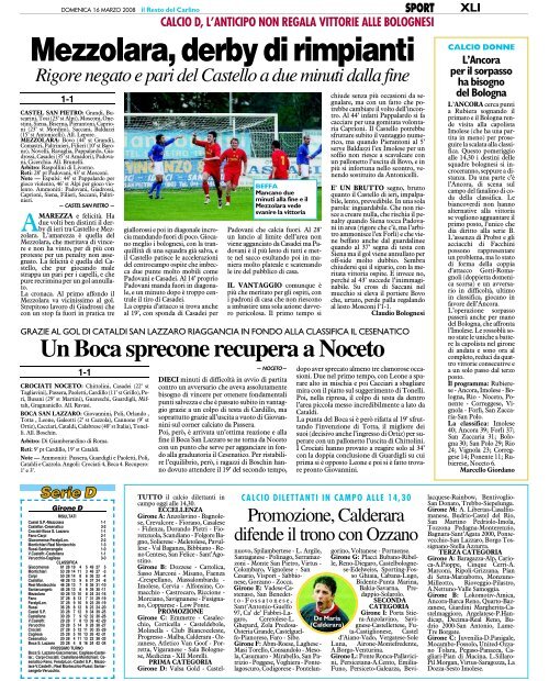 16/03/2008 Campionato 28a Giornata - serie d news