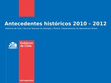 Estadísticas de Accidentabilidad Minera 2012 - Sernageomin