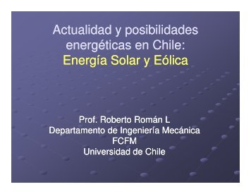 Energía Solar y Eólica - Sernageomin