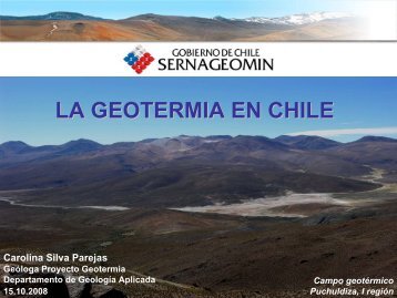 potencial geotérmico de chile - Sernageomin