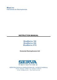 Manual - SERVA Electrophoresis GmbH