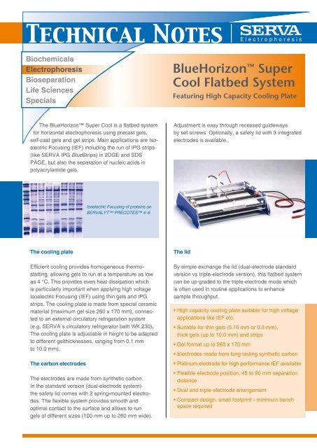 Technical Notes - SERVA Electrophoresis GmbH