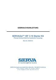 SERVAGelâ¢ IEF 3-10 Starter Kit - SERVA Electrophoresis GmbH